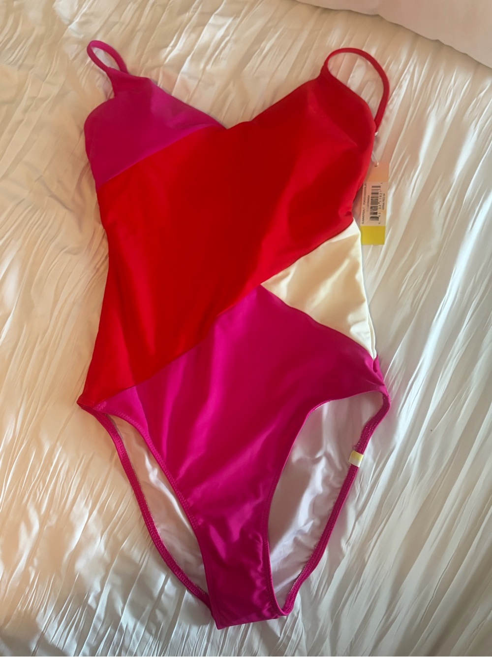 Summersalt Colorblock One-Piece Swimsuit - Pink/Red/White